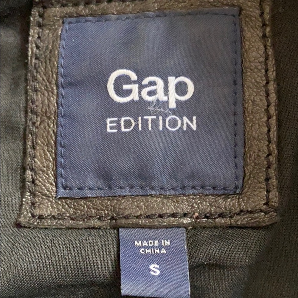 Gap Leather Motorcycle Jacket - Small - image 6